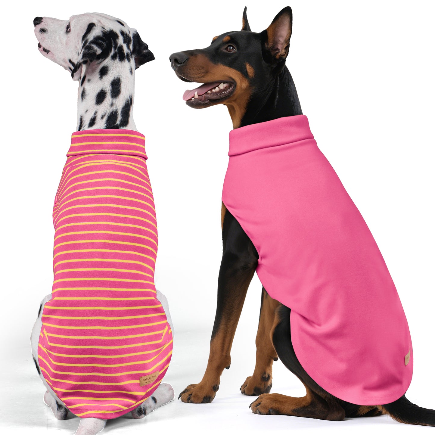 KYEESE 2Pack Velvet Fleece Dog Sweaters – Warm, Stretchy Turtleneck Pullovers