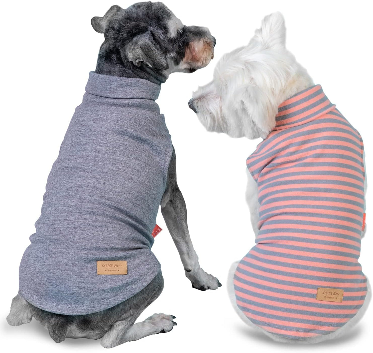 KYEESE 2Pack Velvet Fleece Dog Sweaters – Warm, Stretchy Turtleneck Pullovers