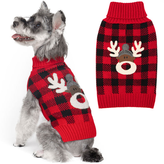 CHRISTMAS DOG SWEATER-REINDEER