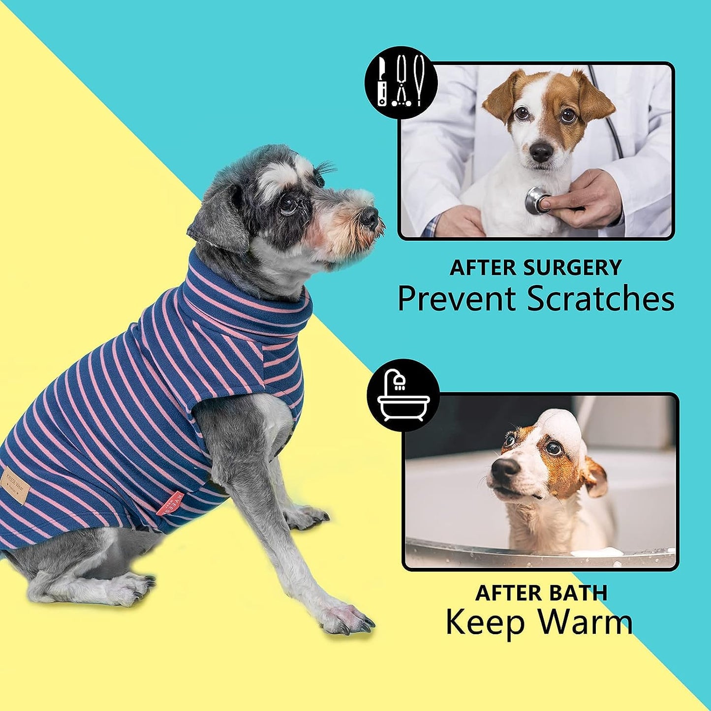 KYEESE 2Pack Velvet Fleece Dog Sweaters – Warm, Stretchy Turtleneck Pullovers