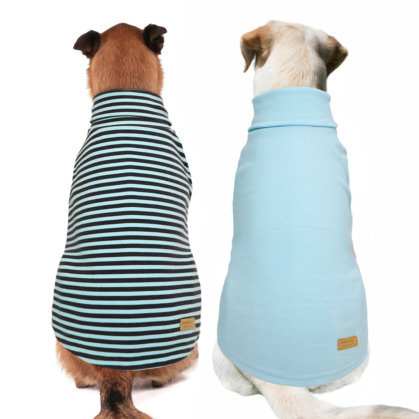 KYEESE 2Pack Velvet Fleece Dog Sweaters – Warm, Stretchy Turtleneck Pullovers