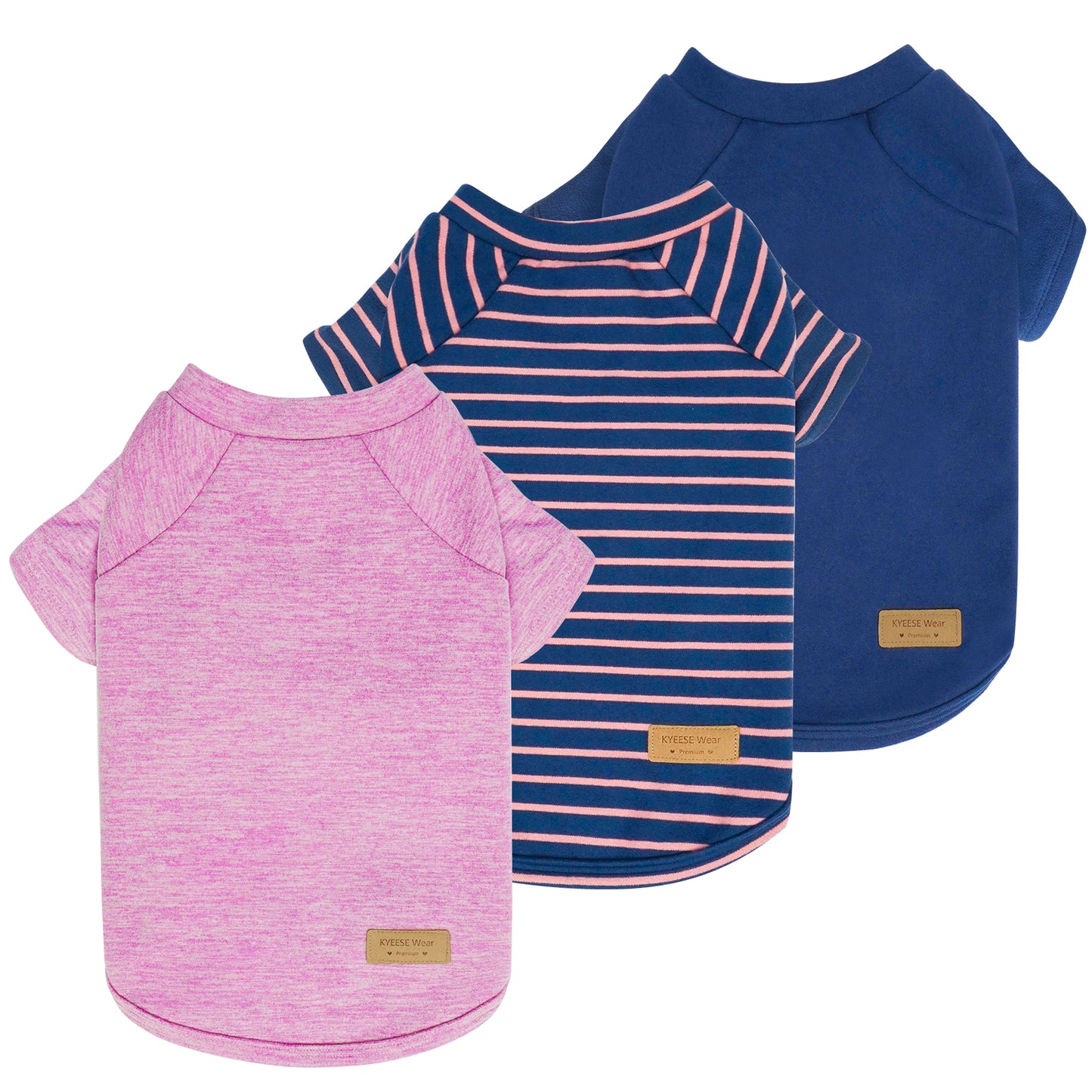 KYEESE 2Pack / 3Pack Dog Sweaters – Soft Stretchy Fleece Pullover Pet Clothes for Cold Weather