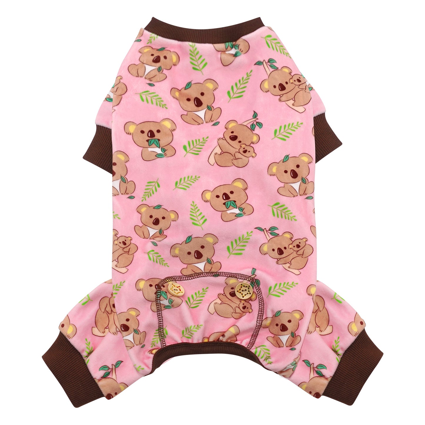 KYEESE Velvet Dog Pajamas-Stretchy Comfy Print Doggie Jammies