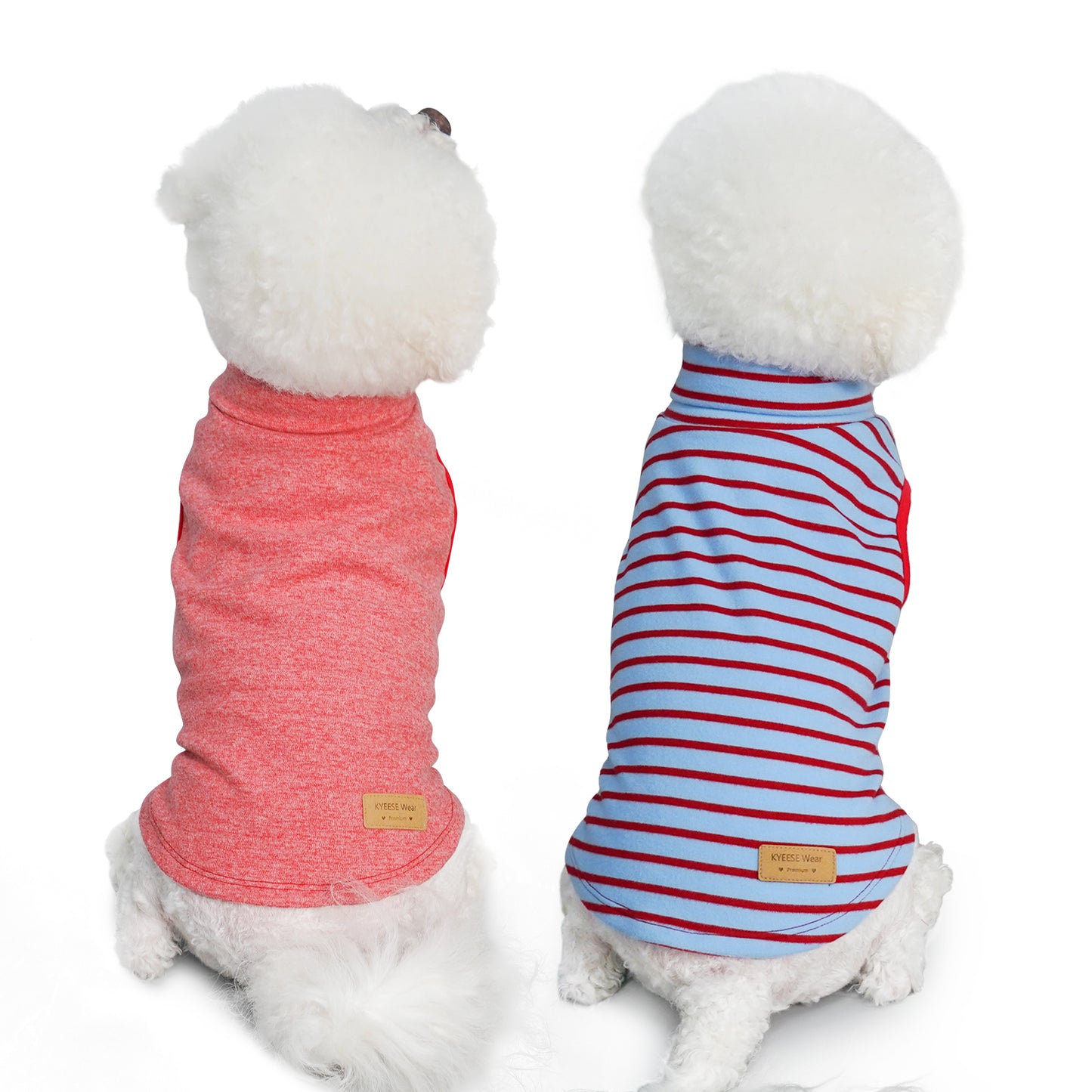 KYEESE 2Pack Velvet Fleece Dog Sweaters – Warm, Stretchy Turtleneck Pullovers