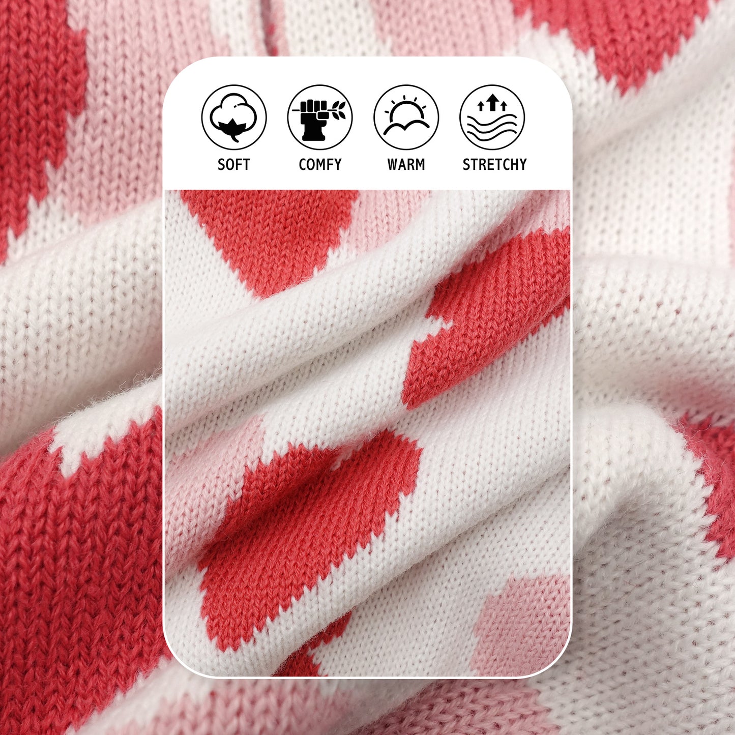 Valentine Heart Pink Dog Sweater