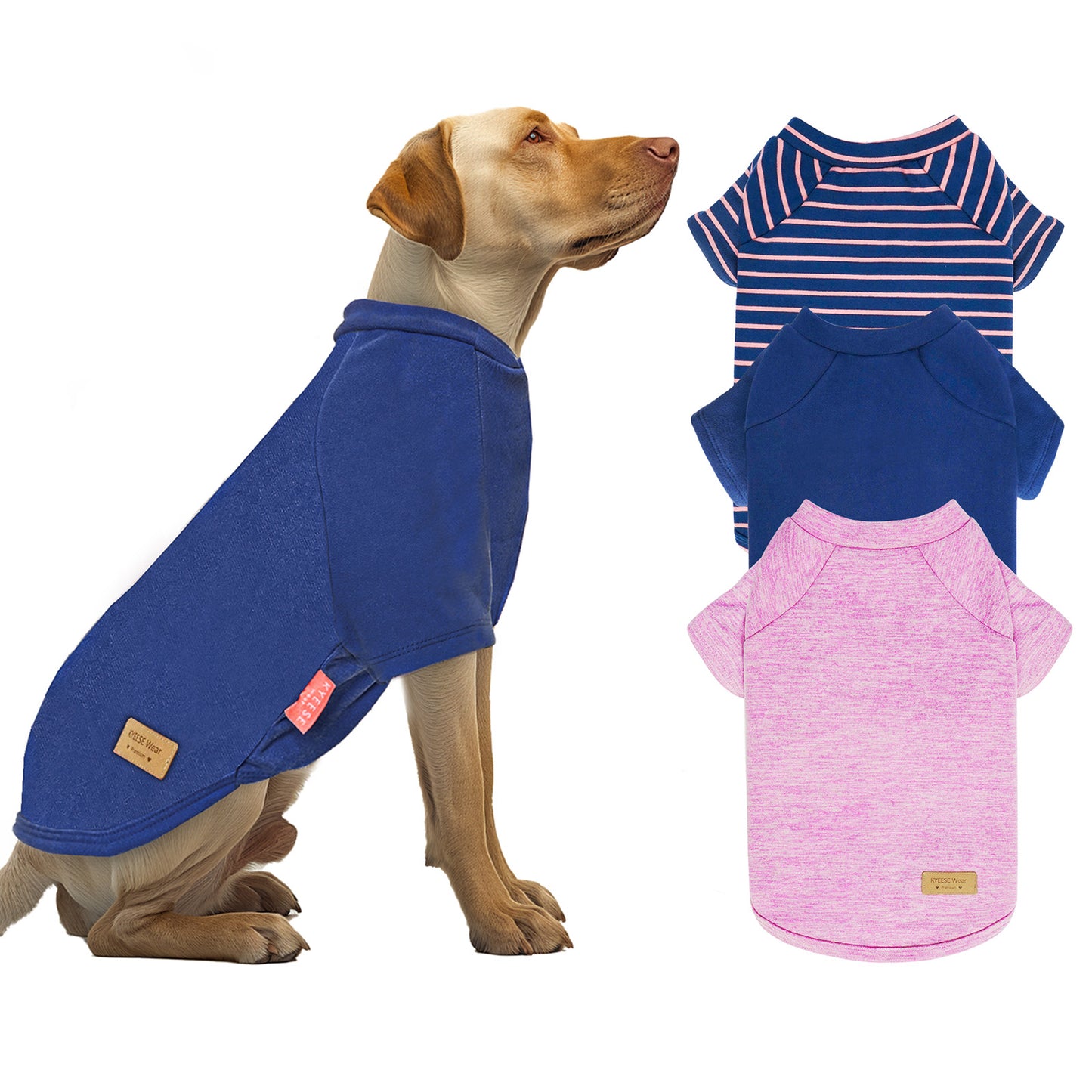KYEESE 2Pack / 3Pack Dog Sweaters – Soft Stretchy Fleece Pullover Pet Clothes for Cold Weather