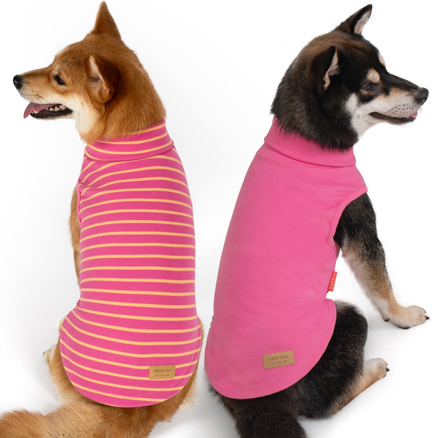 KYEESE 2Pack Velvet Fleece Dog Sweaters – Warm, Stretchy Turtleneck Pullovers