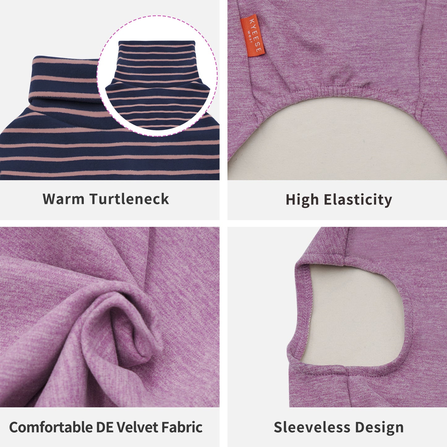 KYEESE 2Pack Velvet Fleece Dog Sweaters – Warm, Stretchy Turtleneck Pullovers