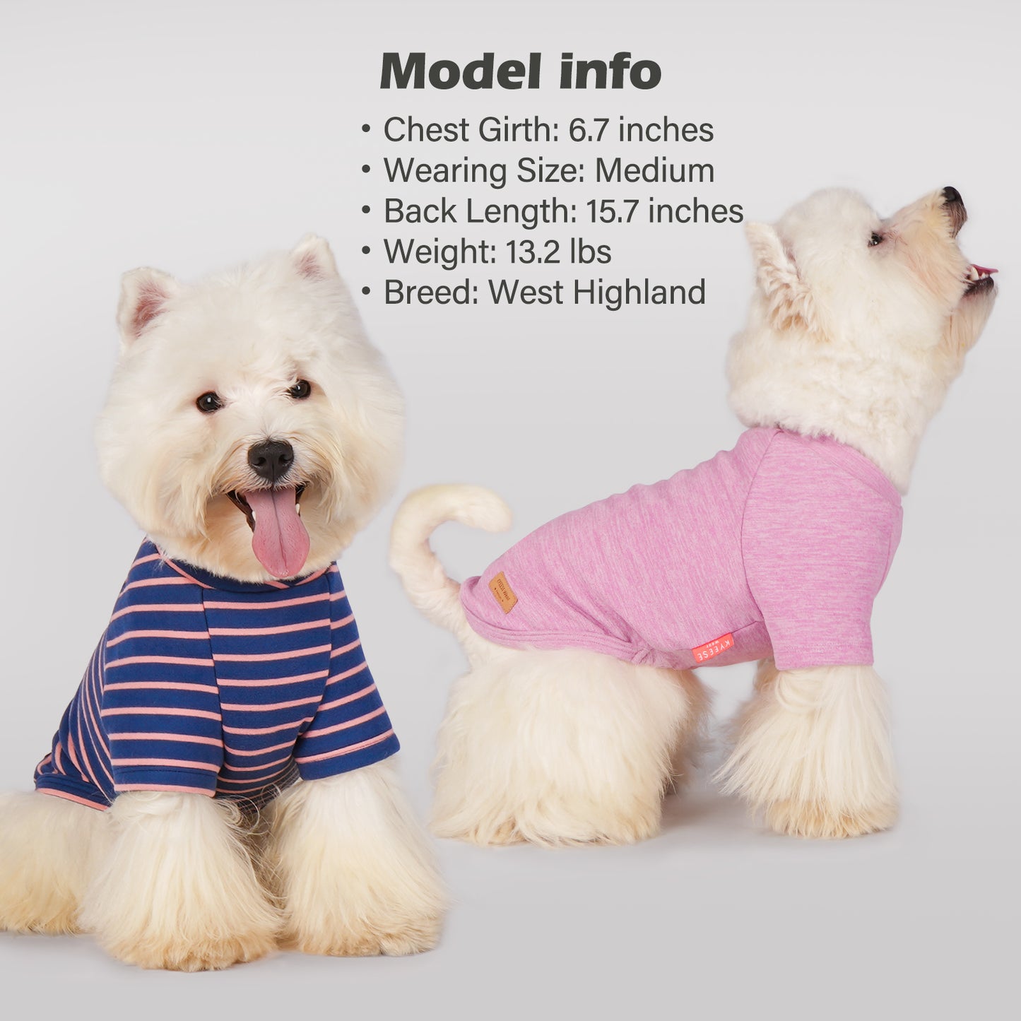 KYEESE 2Pack / 3Pack Dog Sweaters – Soft Stretchy Fleece Pullover Pet Clothes for Cold Weather