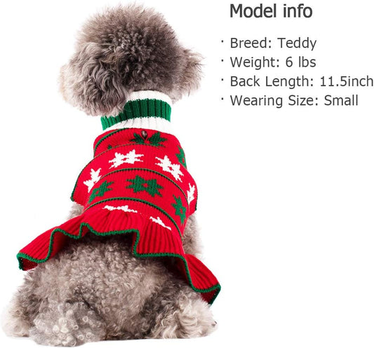 CHRISTMAS DOG SNOWFLAKE KNIT SWEATER