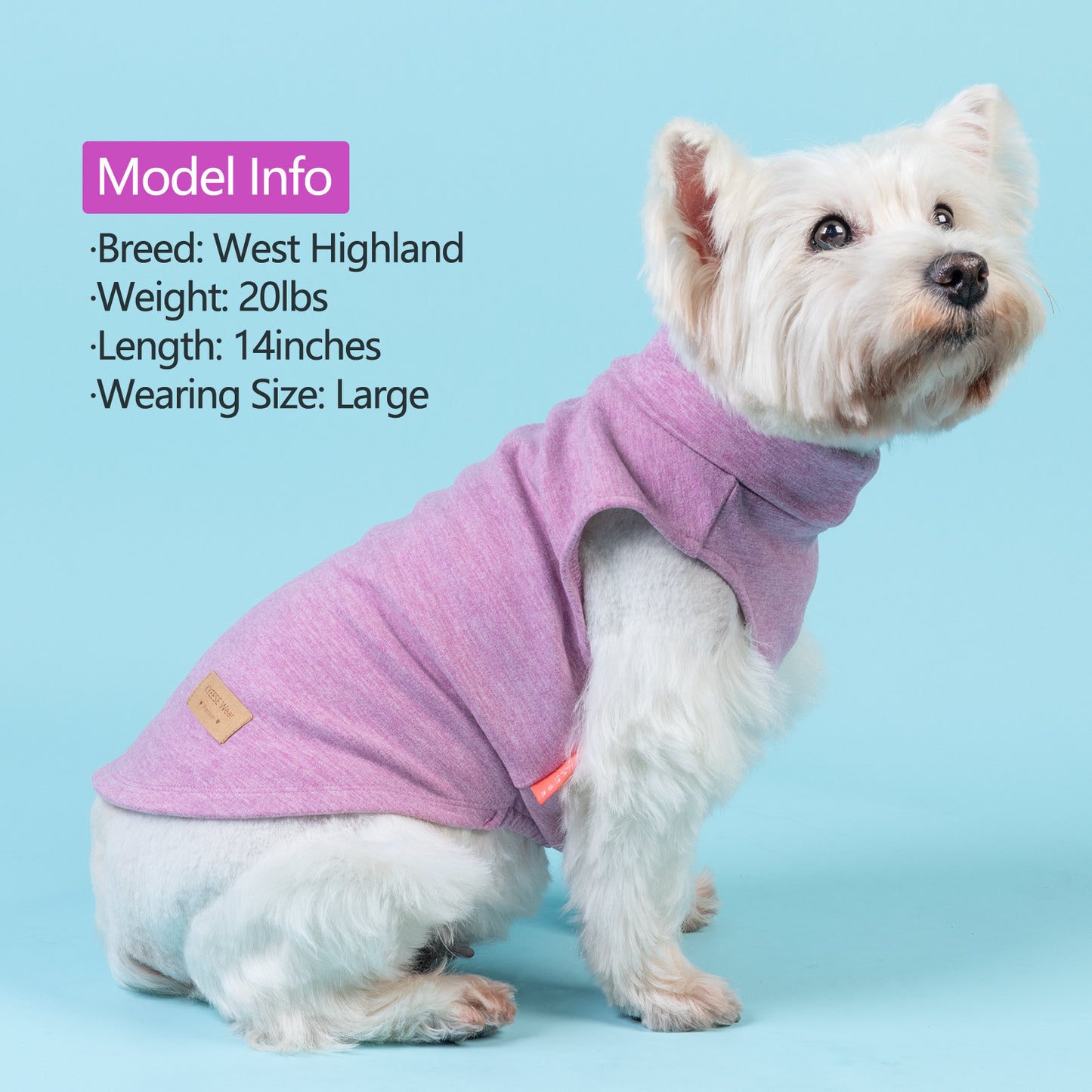 KYEESE 2Pack Velvet Fleece Dog Sweaters – Warm, Stretchy Turtleneck Pullovers