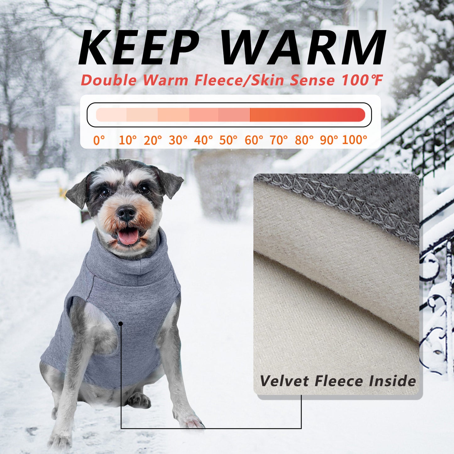 KYEESE 2Pack Velvet Fleece Dog Sweaters – Warm, Stretchy Turtleneck Pullovers