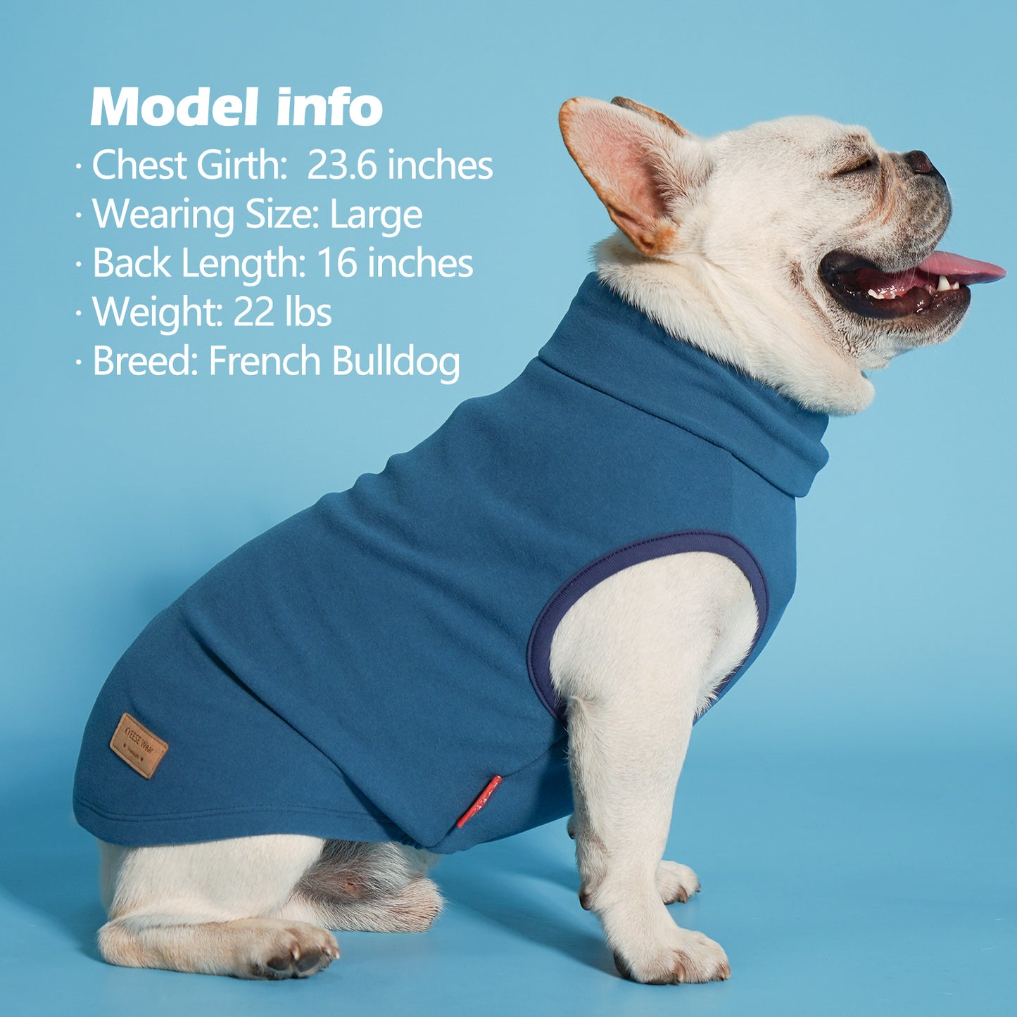 KYEESE 2Pack Velvet Fleece Dog Sweaters – Warm, Stretchy Turtleneck Pullovers