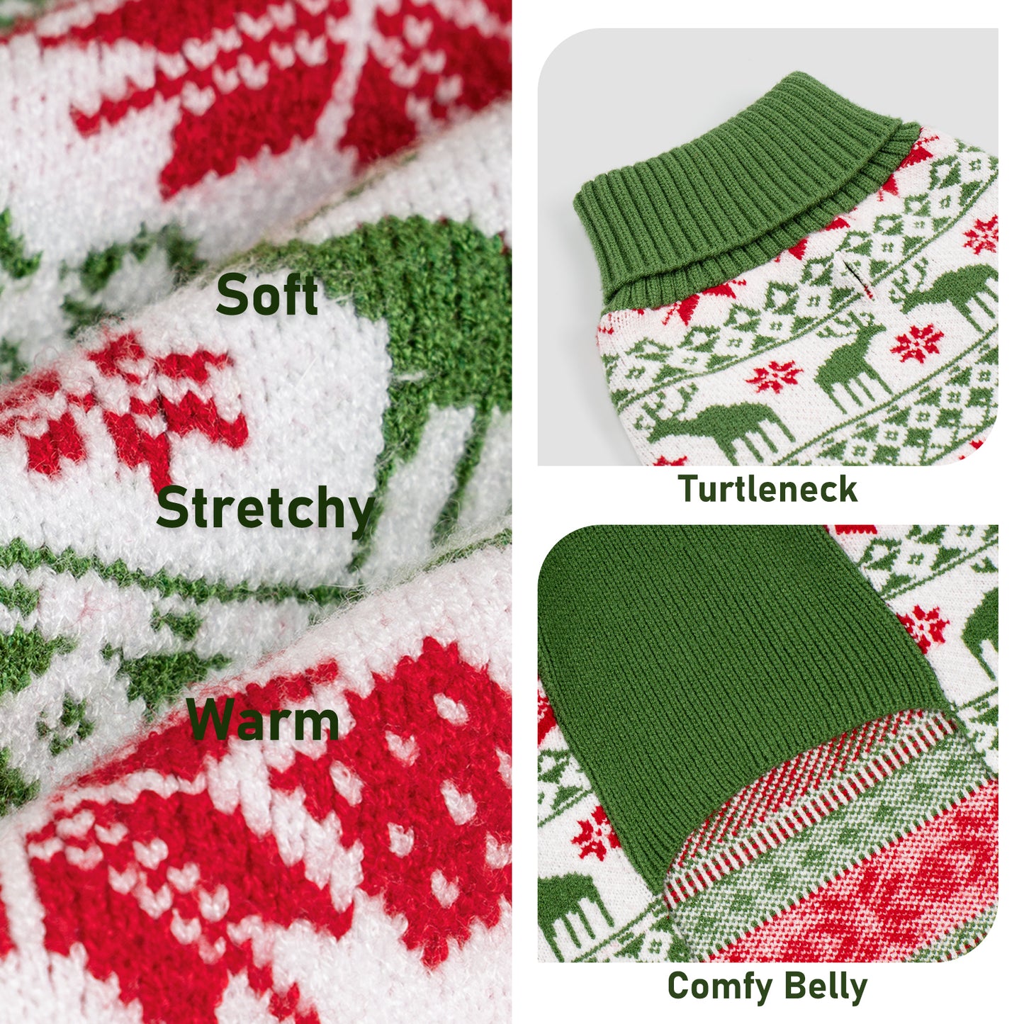 CHRISTMAS DOG SWEATER-GREEN