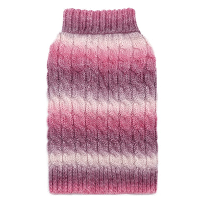 KYEESE Dog Sweaters-Color Block Fuzzy Thread Knitted Turtleneck Fall Winter Dog Sweater