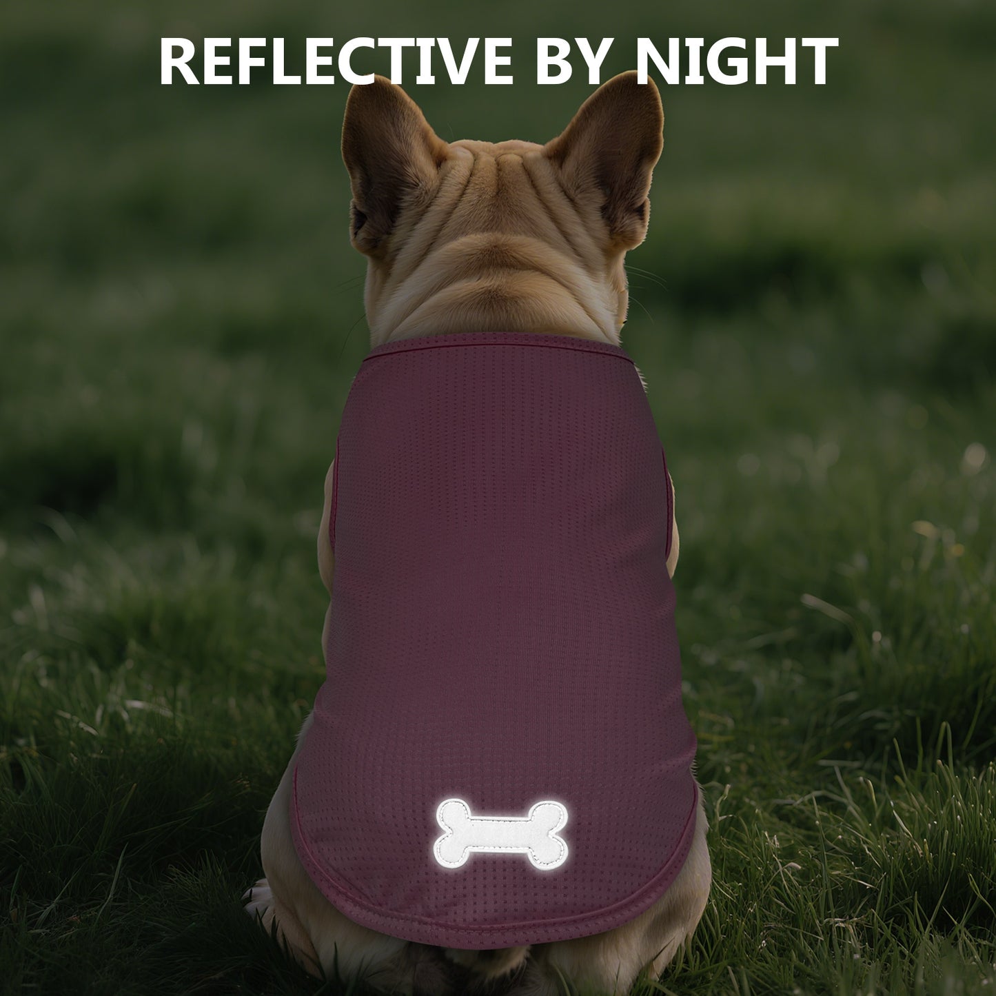 KYEESE 2 Pack Dog Shirts-Quick Dry Tank Top with Reflective Label