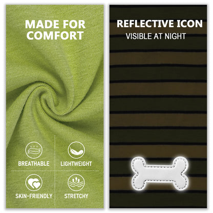 KYEESE 2Pack Striped Dog Shirts – Lightweight Cotton Sleeveless T-Shirts