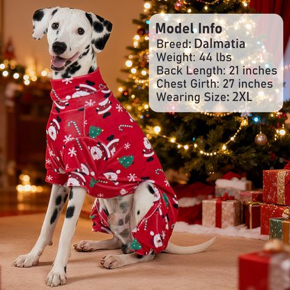 KYEESE Christmas Dog Pajamas-Soft Velvet Christmas Outfit