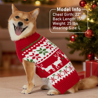 CHRISTMAS DOG SWEATER-RED