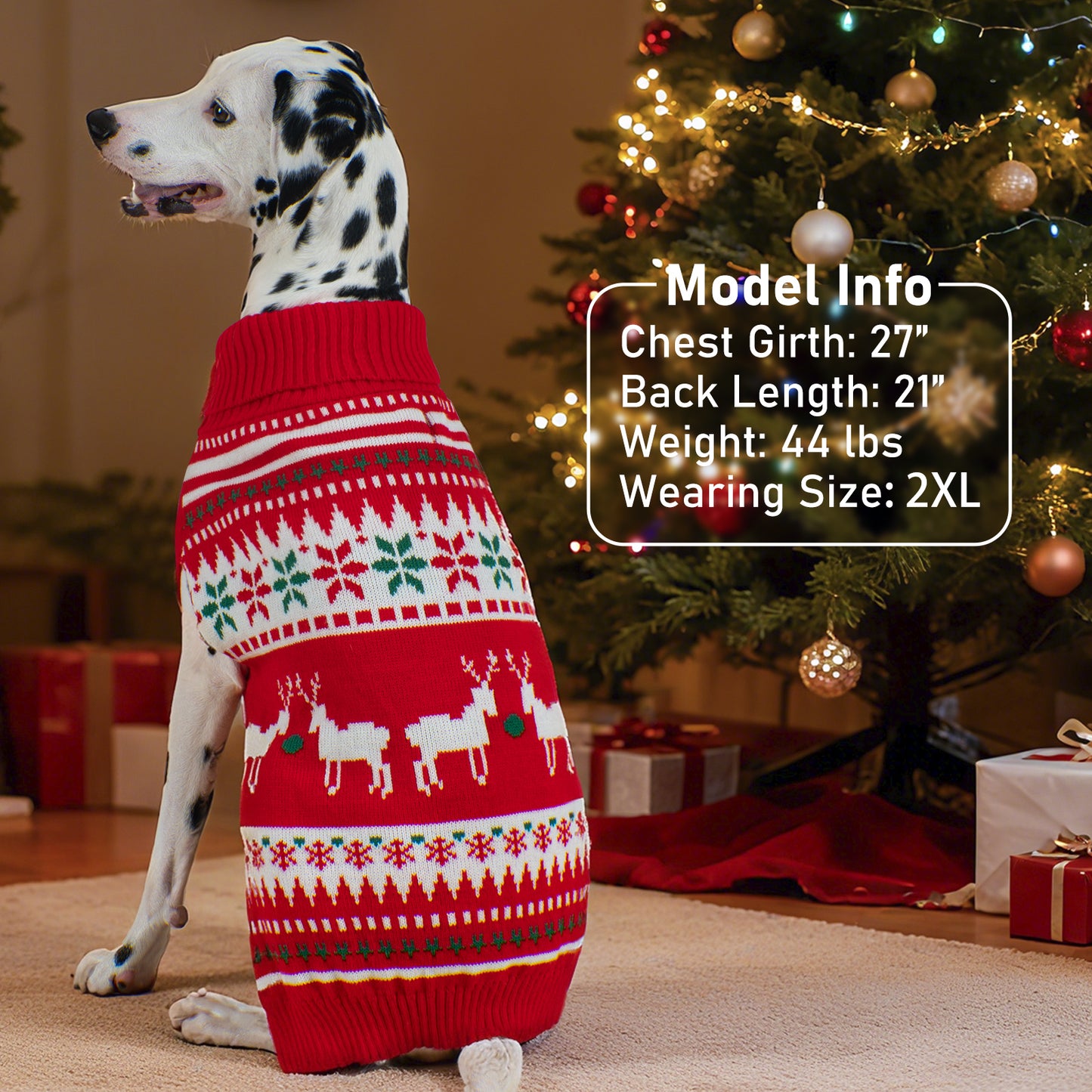 CHRISTMAS DOG SWEATER-RED