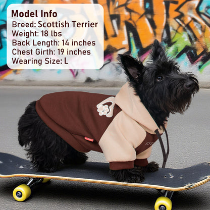 KYEESE Warm Dog Hoodie-Stretchy Comfort Drawstring with Leash Hole Dogs Winter Coat