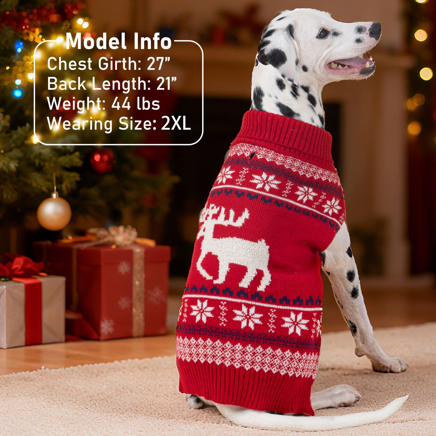 CHRISTMAS DOG SWEATER-REINDEER