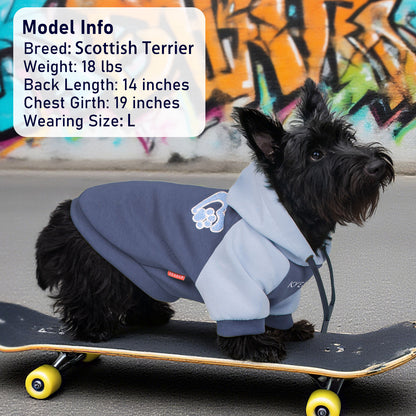 KYEESE Warm Dog Hoodie-Stretchy Comfort Drawstring with Leash Hole Dogs Winter Coat