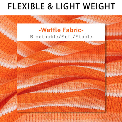 KYEESE 2Pack Waffle Dog Shirts – Lightweight Breathable Striped Tank Tops