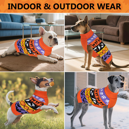 KYEESE Pumpkin & Ghost Dog Sweater – Cute Halloween Sleeveless Outfit
