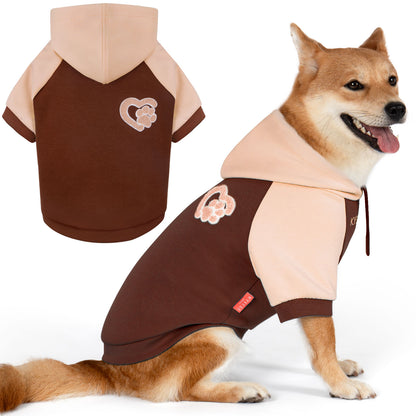 KYEESE Warm Dog Hoodie-Stretchy Comfort Drawstring with Leash Hole Dogs Winter Coat
