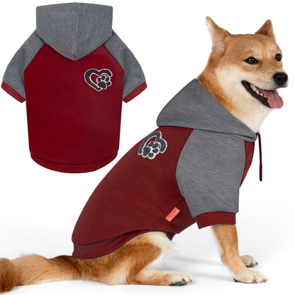 KYEESE Warm Dog Hoodie-Stretchy Comfort Drawstring with Leash Hole Dogs Winter Coat