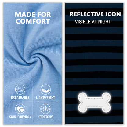 KYEESE 2Pack Striped Dog Shirts – Lightweight Cotton Sleeveless T-Shirts