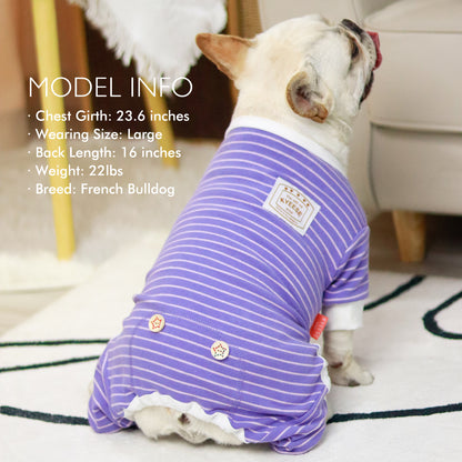 KYEESE Striped Dog Pajamas – Cozy Sleepwear for Dogs & Cats