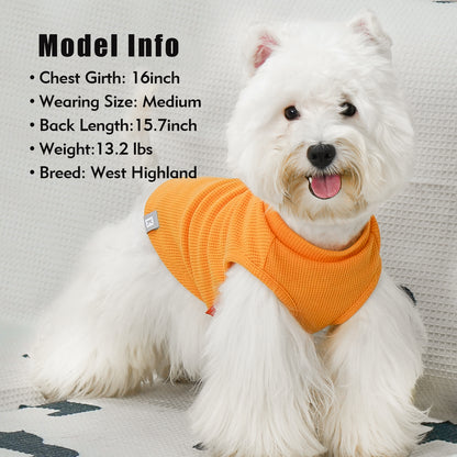 KYEESE 2Pack Waffle Dog Shirts – Lightweight Breathable Striped Tank Tops