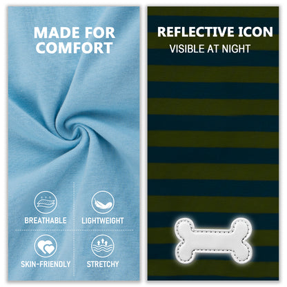 KYEESE 2Pack Striped Dog Shirts – Lightweight Cotton Sleeveless T-Shirts