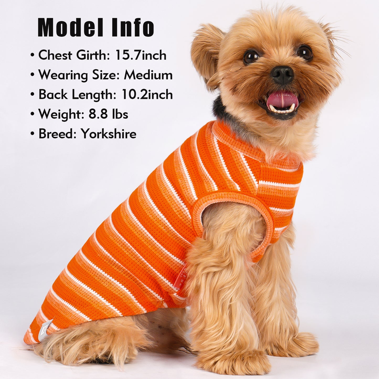 KYEESE 2Pack Waffle Dog Shirts – Lightweight Breathable Striped Tank Tops