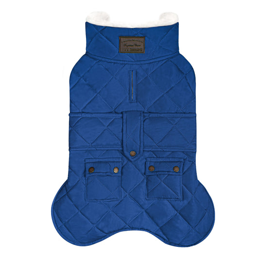 KYEESE Dog Coat-Pet Winter Coat with Leash Hole Thick Cat Clothes with Pocket Windproof Dog Jacket