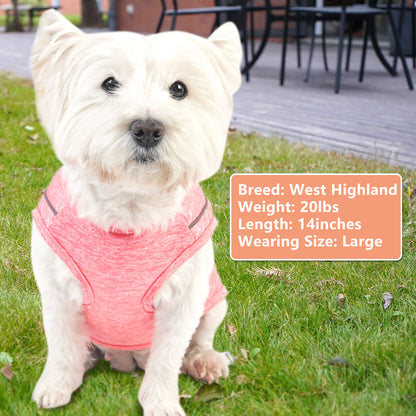 KYEESE Dog Shirt/2pack Dog Shirt-Sports Athletic Breathable Dog T-Shirt with Reflective Strip Tank Top