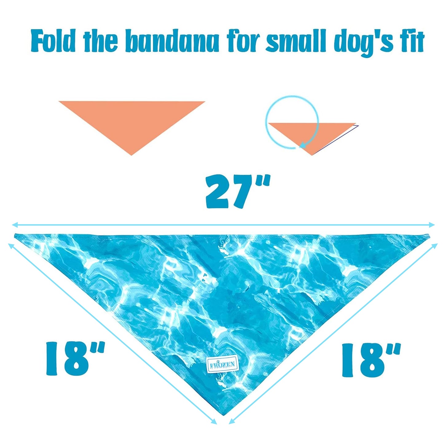 KYEESE 2 Pack Dog Instant Cooling Bandanas-Breathable Dog Scarf Triangle