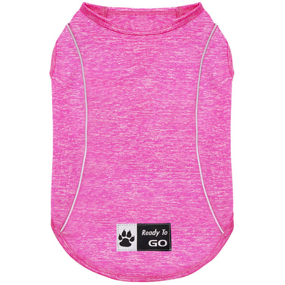 KYEESE Dog Shirt/2pack Dog Shirt-Sports Athletic Breathable Dog T-Shirt with Reflective Strip Tank Top
