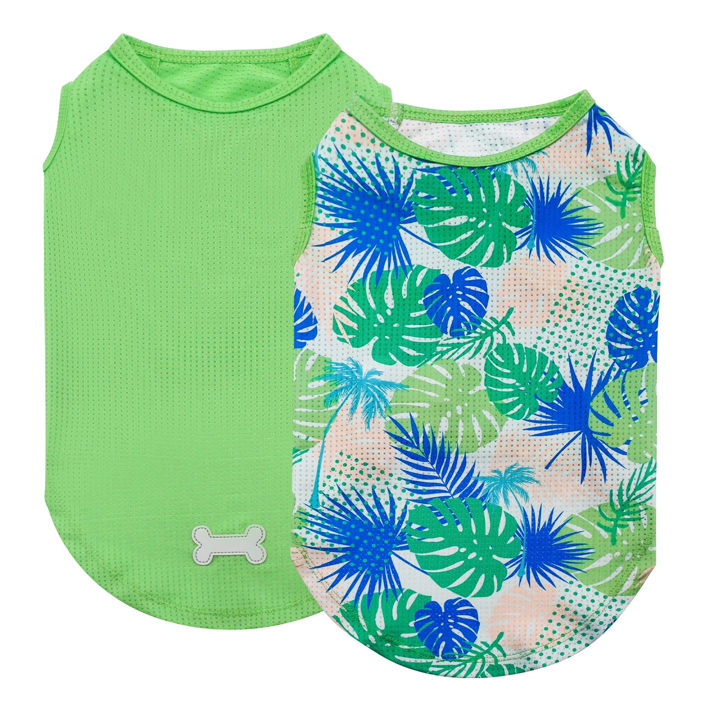 KYEESE 2 Pack Dog Shirts-Quick Dry Tank Top with Reflective Label