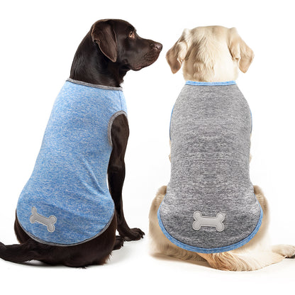 KYEESE 2 Pack Dog Shirts- Sun Protection Quick Dry Reflective Label Sleeveless Dog Vest