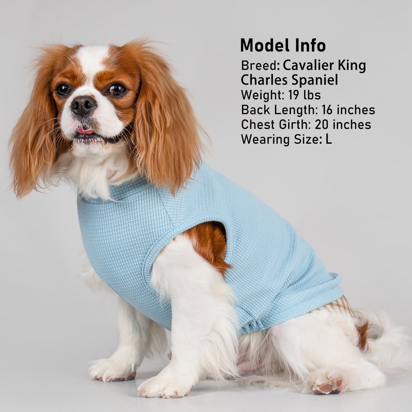 KYEESE Waffle Dog Shirts-with Pocket Decorations and Plaid Patchwork