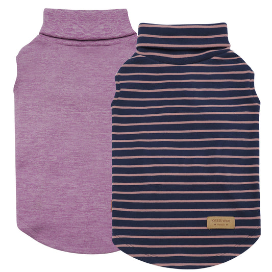 KYEESE 2Pack Velvet Fleece Dog Sweaters – Warm, Stretchy Turtleneck Pullovers
