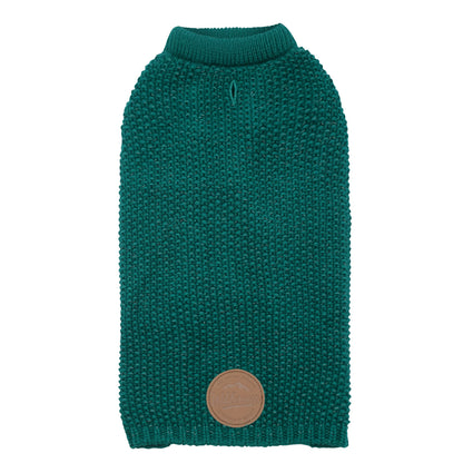 KYEESE Dog Sweater – with Leash Hole & Reflective Yarn, Thick Warm Pullover