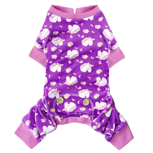 Purple Unicorn Velvet Dog Pajamas