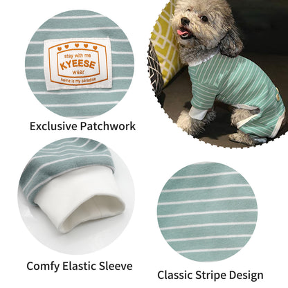 KYEESE Striped Dog Pajamas – Cozy Sleepwear for Dogs & Cats