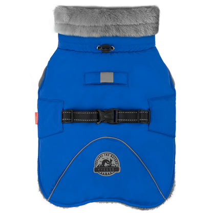 KYEESE Dog Coat-Windproof Warm Winter Jacket with Leash Hole ReflectiveThick Fleece Lined