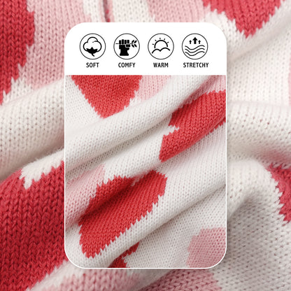 Valentine Heart Pink Dog Sweater