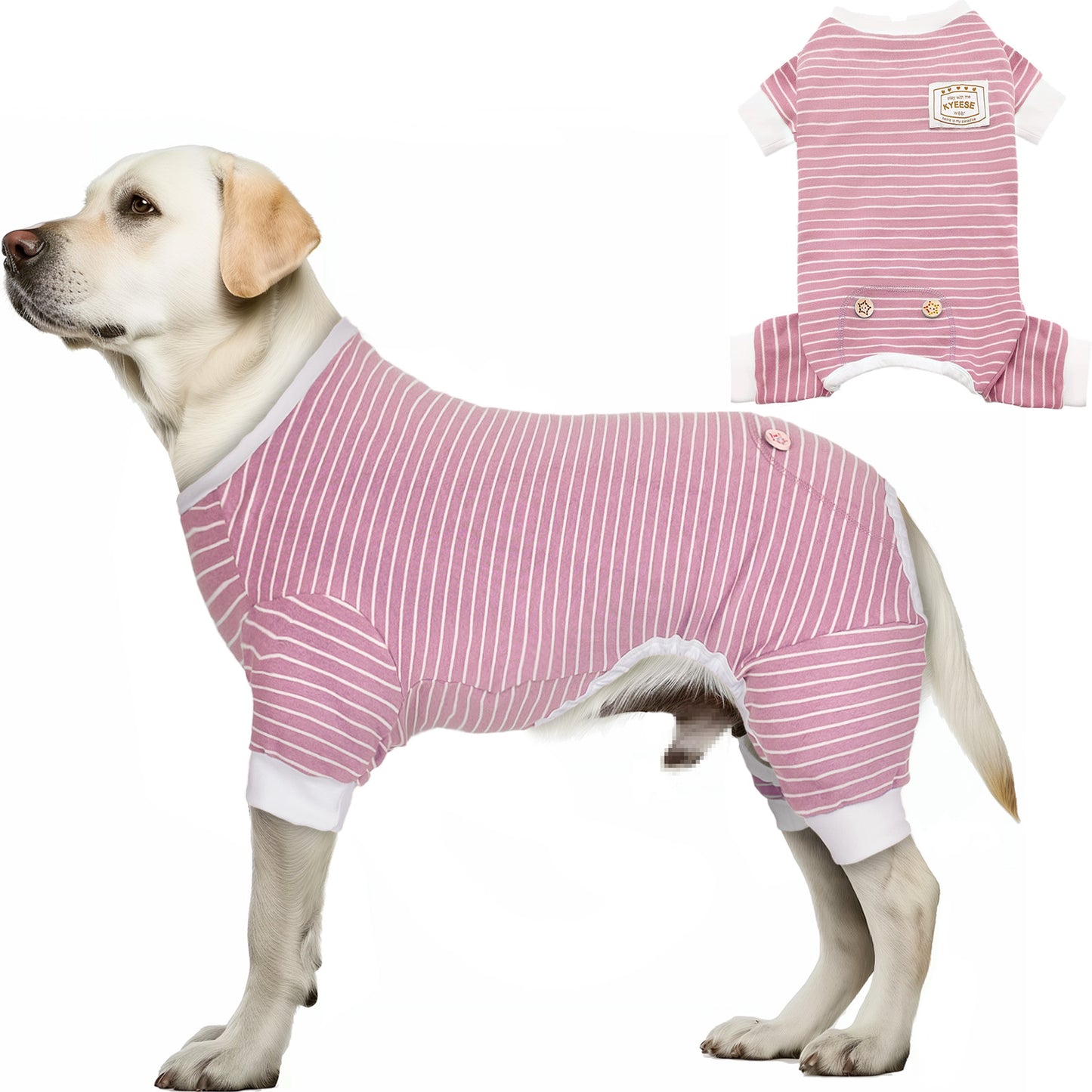 KYEESE Striped Dog Pajamas – Cozy Sleepwear for Dogs & Cats